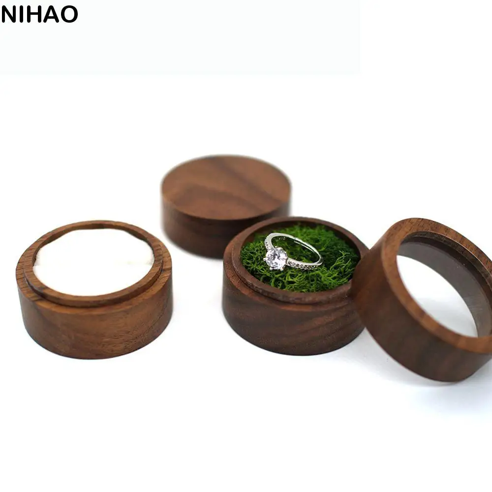 

Rustic Wedding Gift Earrings Organizer Jewelry Box Engagement Ceremony Ring Box Storage Box Presentation Box Ring Bearer Box