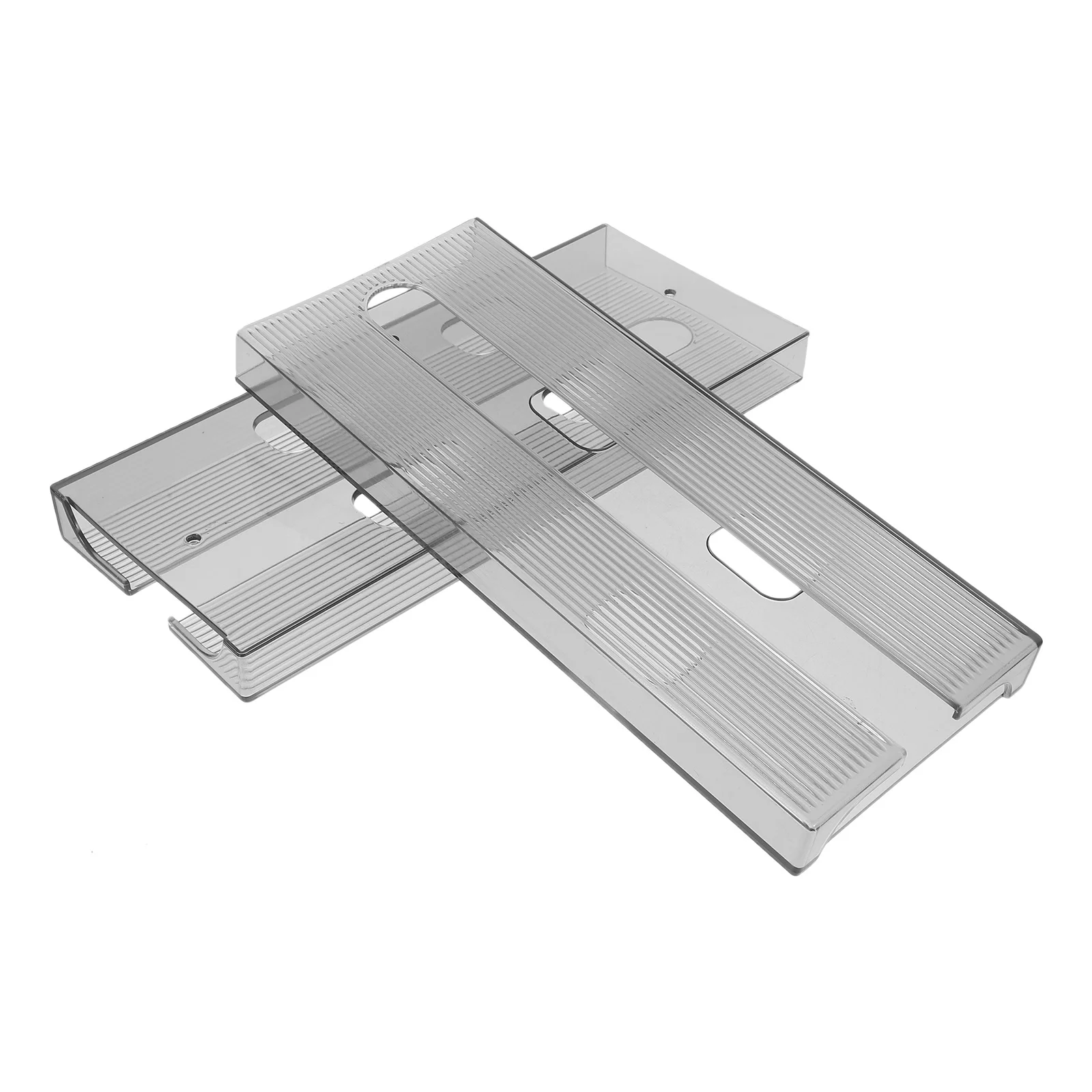 

2Pcs Under Shelf Wine Glass Rack Plastic Stemware Drying Hanger Kitchen Bar Glassware Storage Organizer