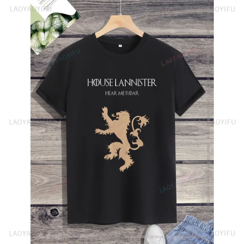 New Style Lannister Graphic T Shirts Male Top Summer  Fashion Streetwear Harajuku  Hot Sale  Arrival Leisure O-neck