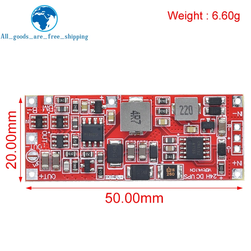 TZT DC 12V/15V 24W 1A UPS Power Supply Module Uninterruptible Power Control Board 2S V4.0CN Charging Step Up Protection Module