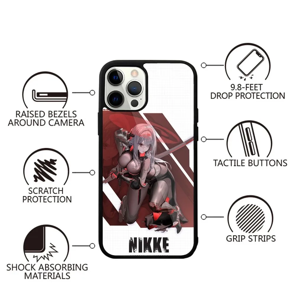 N-NIKKE Sexy Anime Girl Phone Case Strong Magnetic For IPhone 15,14,13,Pro,Max,Plus,11,12,Mini For Magsafe Wireless Charging