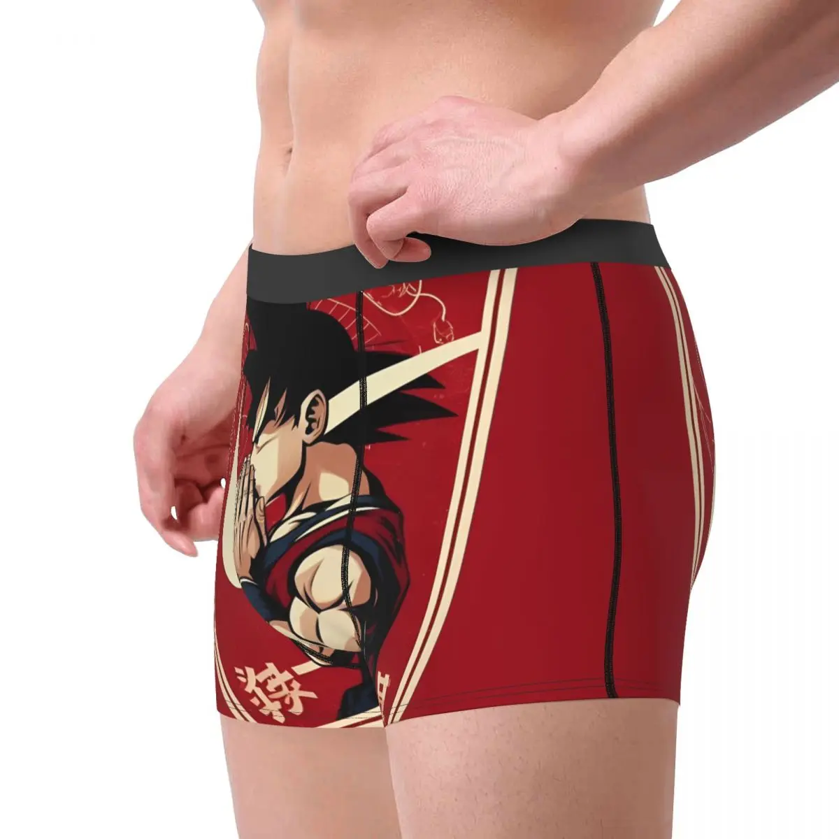 Homem dragon ball inspiro nike roupa interior sexy boxer shorts calcinha homme cuecas macias plus size