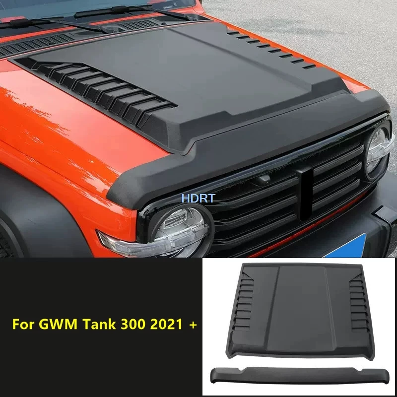 For GWM Tank 300 2021 + Car Styling Front Engine Bonnet Hood Cover Trim Kit Protector Decoration Accessories Exterior Sticker