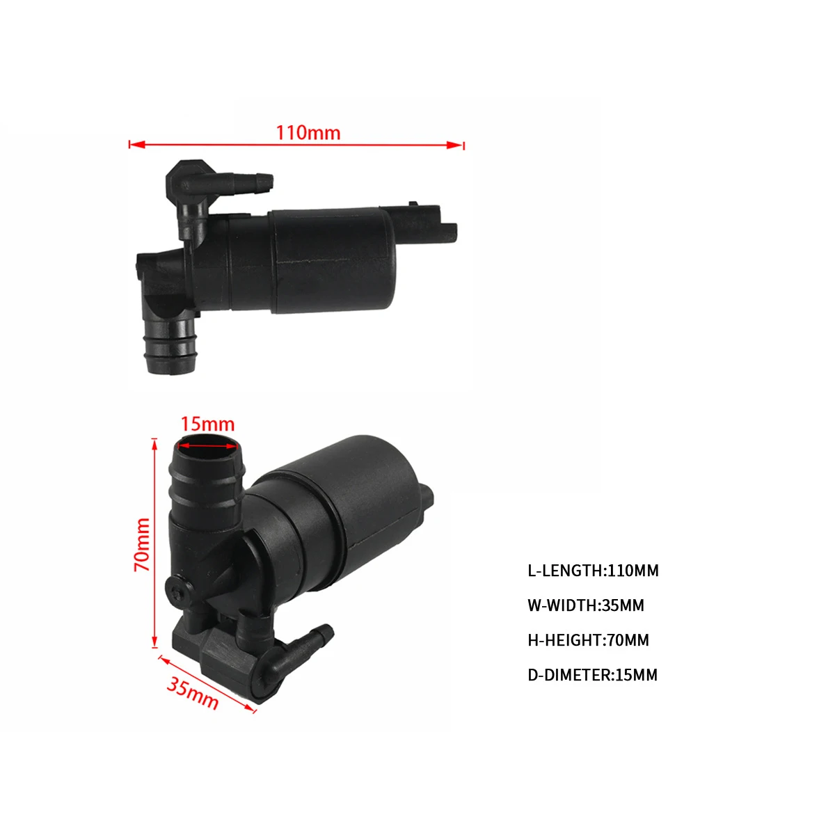 WINDSCREEN WASHER PUMP FOR VARIOUS MODELS OF RENAULT & DACIA AWP16