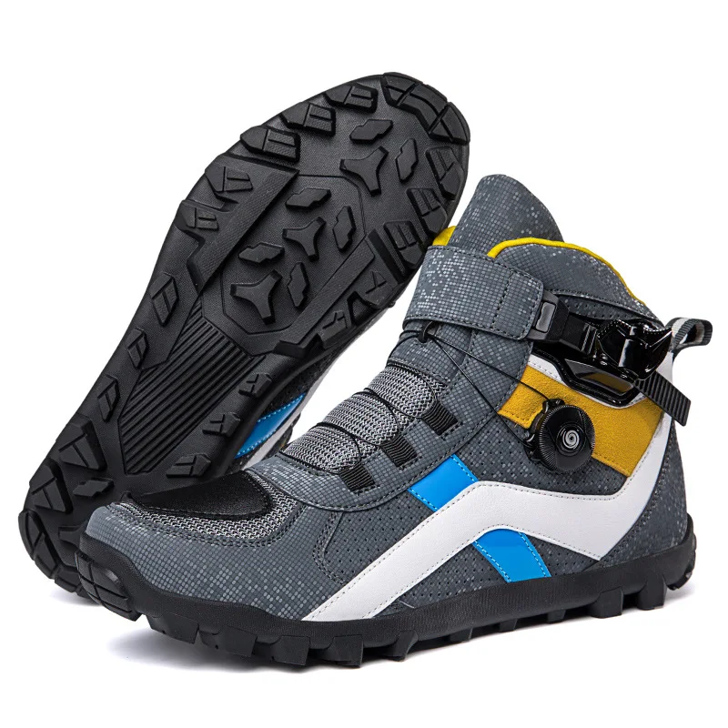 

Cowhide Leather Motorcycle Boots Men Women Motocross Boots Motorbike Riding Shoes Anti-slip Rubber Sole Motorcycle Accessories
