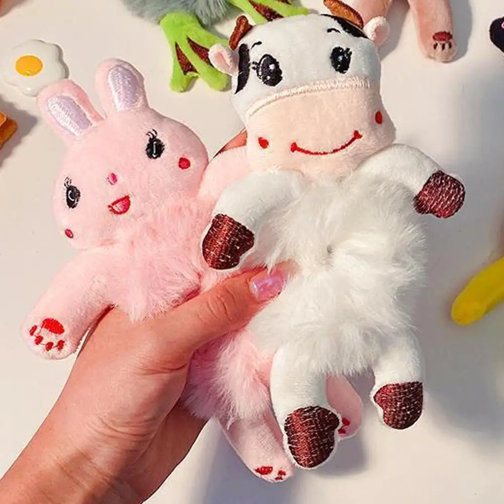 Children Girls Cute Animal Hair Tie Bunny Plush Hair Scrunchie, Plush Bear Hair Rope Rabbit Hair Ties Fluffy Hair Scrunchies