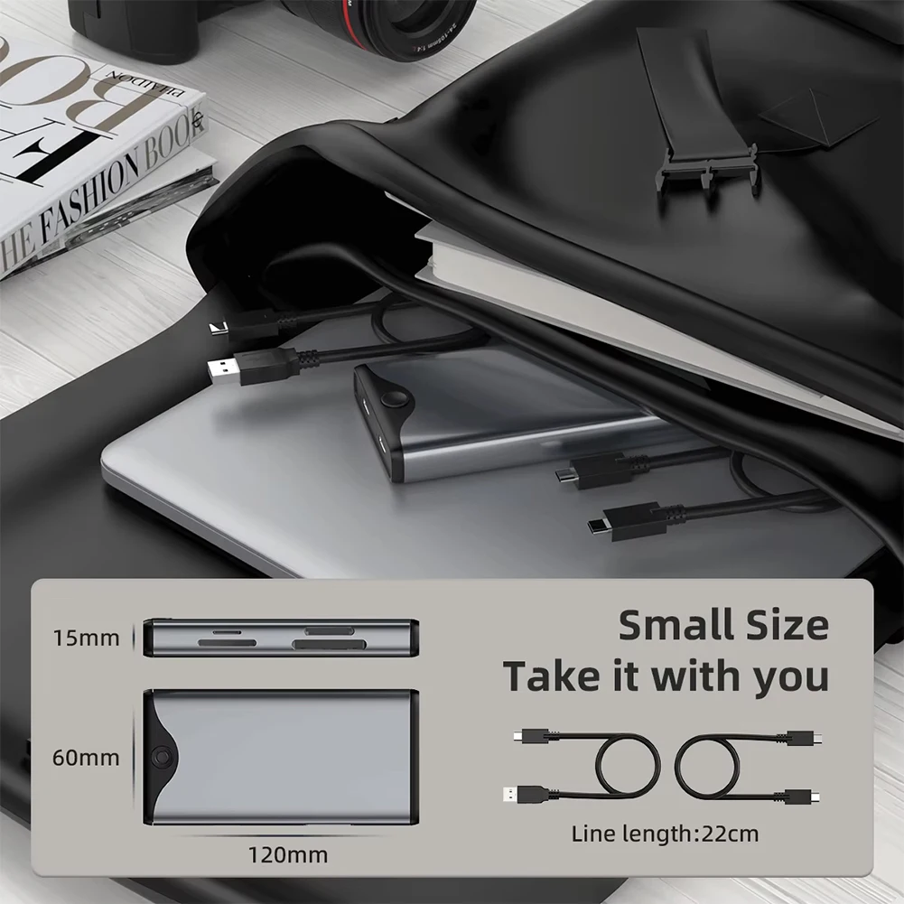 M.2 SSDกรณีNVME Enclosure Dualโปรโตคอลฮาร์ดดิสก์ไดรฟ์กล่องอะแดปเตอร์ 10Gbps USB3.2 Gen2 Type-Cกล่อง