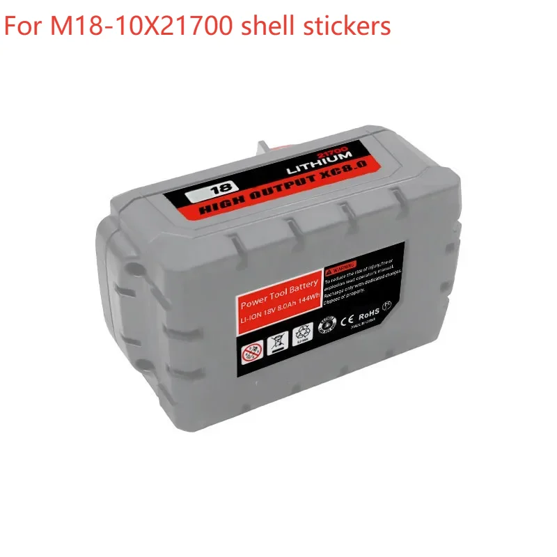 For M18 21700 10 Core Li-ion Battery 8.0Ah Sticker For Milwaukee 18V 20V Lithium Battery Label Accessories