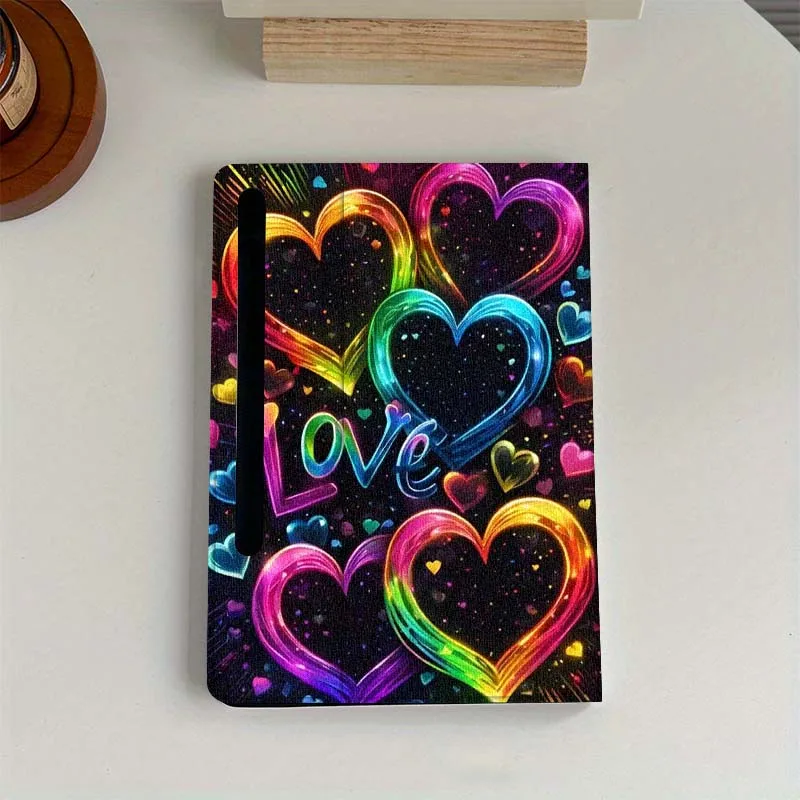

Luminous Art Love Sequin Cool Gift For Samsung Galaxy Tab S6 S7 S8 S9 S10 FE Plus Lite Soft Flexible Support Tablet Case