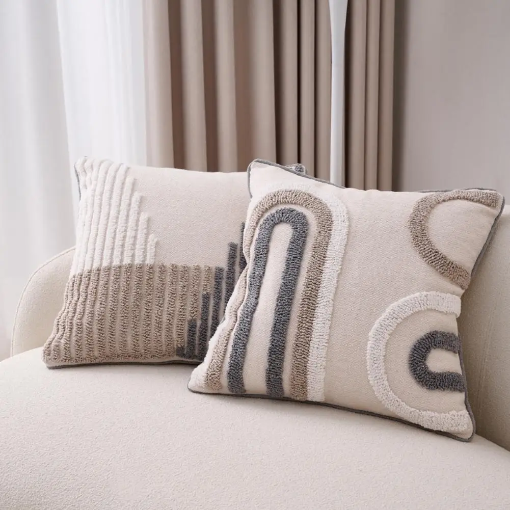 Braided Rope Pattern Pillowcase Bedroom Accent Pillow Cover Boho Textured Throw Pillow Covers with Braided for Sofa for Office
