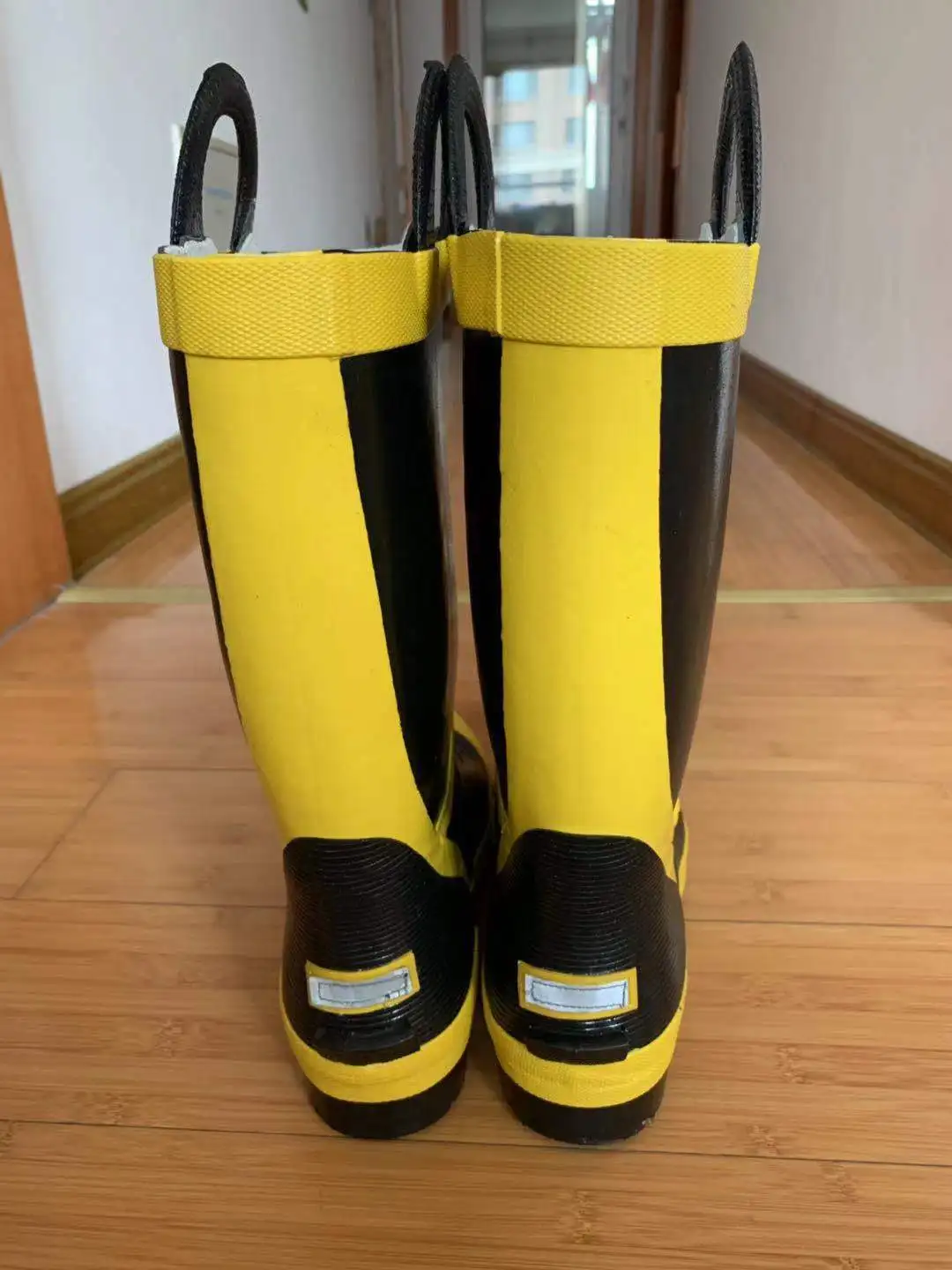 Botas de rescate de emergencia de cilindro alto, botas de combate de bombero, botas de protección contra incendios, botas de goma antideslizantes,