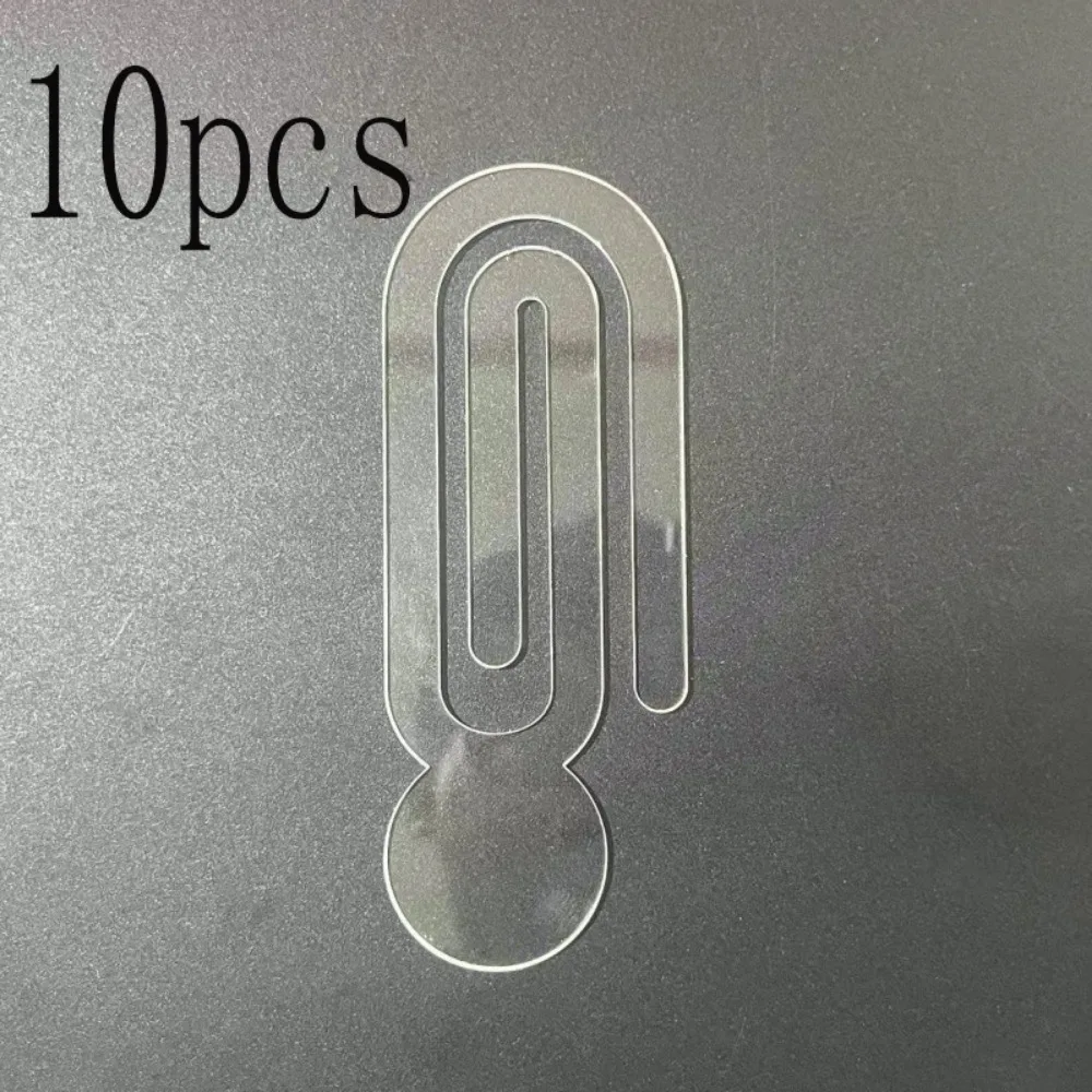 10Pcs Acrylic DIY Bookmarks Sublimation Blanks Transparent Acrylic Paper Clips Ornaments Clear Unfinished Bookmarkers Notebook