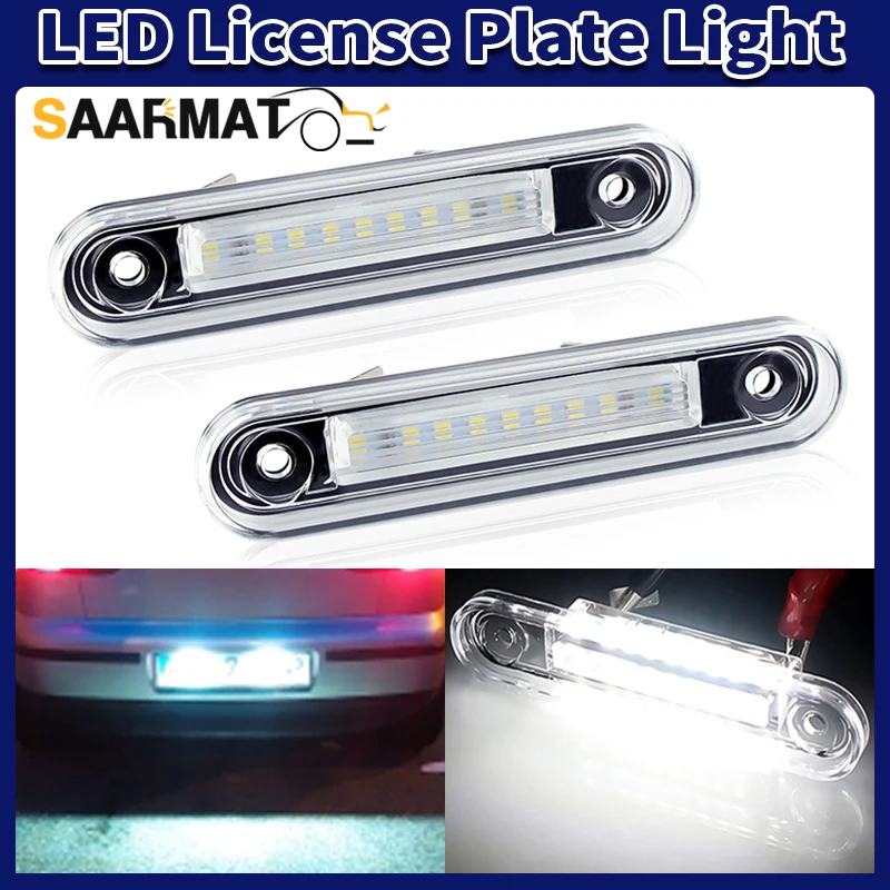 2x LED License Number Plate Lights For Benz E-Class W124 W201 E190 E220 E280 E300 E320 E500 C-Class W202 C200 C230 C280 Tag Lamp