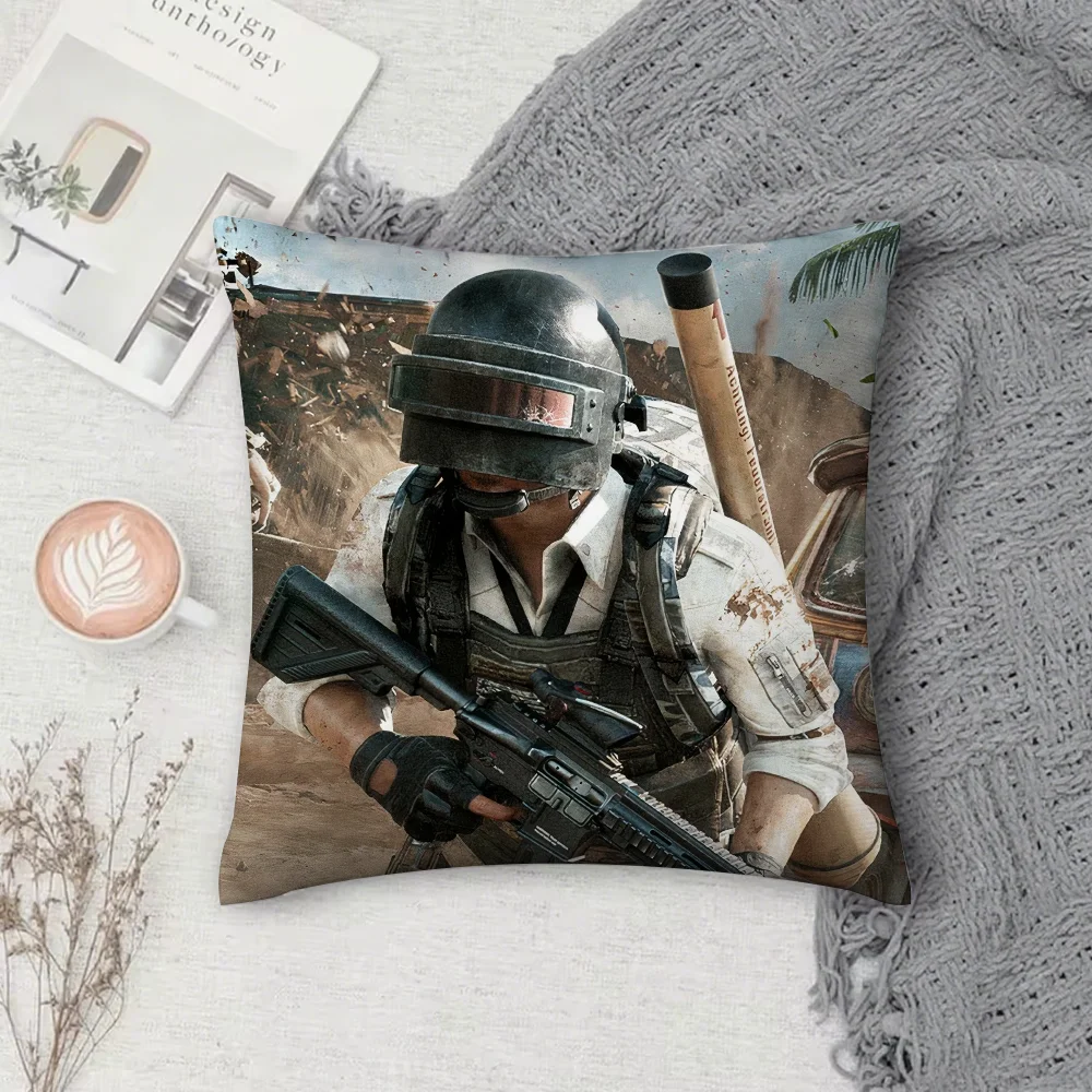 

Наволочка для подушки Game P-PUBG B-BATTLEGROUNDS, квадратная, с двусторонней печатью, из короткого плюша, для дивана, спальни, прикроватная подушка