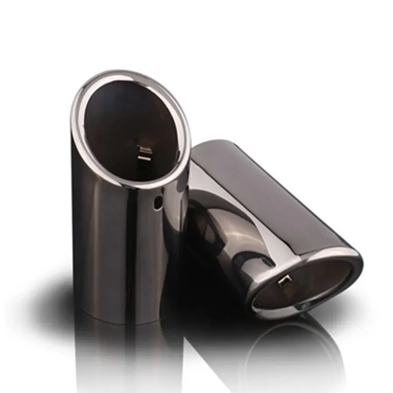 2Pcs Stainless Steel Auto Exhaust Muffler Pipe Tip Cover Atreus For 2011-2013 VOLVO S60 V40 V60 XC60 Car Accessories