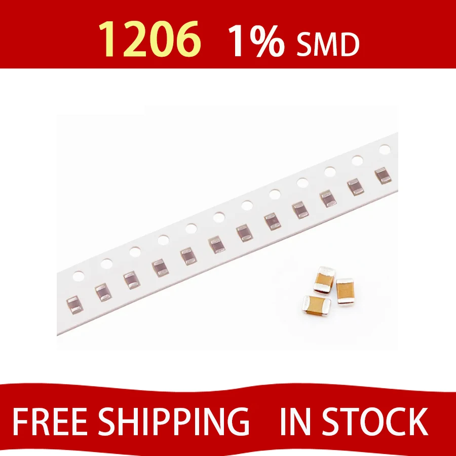 100pcs 1% 1206 SMD resistor 0R ~ 10M 1/4W 0 0.1 1 10 100 150 220 330 ohm 1K 2.2K 4.7K 10K 100K 1R 10R 100R 150R 220R 330R 1M