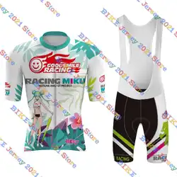 2022 Team Racing Miku Cycling Jersey Summer Maillot Ciclismo Mountain Bike Jersey Breathable Bicycle Clothing Road Cycling Shirt