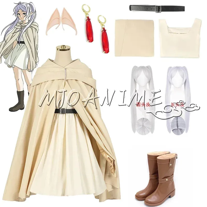Cosplay fantasía vestido desnudo capa Anime Sousou No Frieren disfraz mujer fantasía Halloween carnaval fiesta ropa; k6; 8'