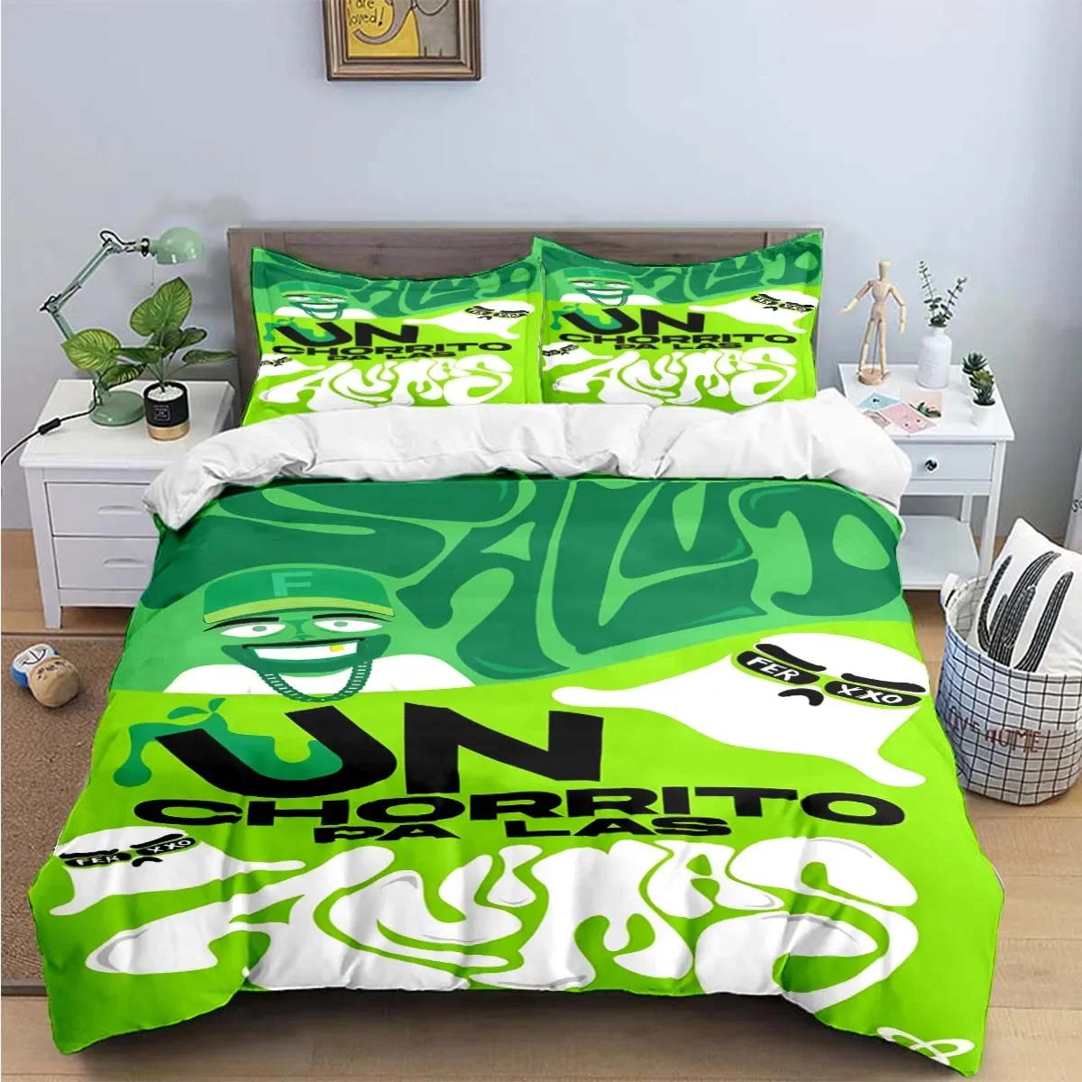 

Fashion Pop Singer Ferxxo Feid Print Bedding Sets Bed Supplies Set Duvet Cover Bed Comforter Set Bedding Set Luxury BirthdayGift