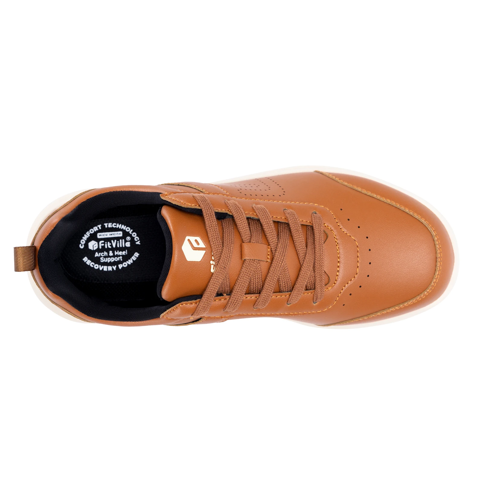 FitVille Herren-Freizeitschuhe aus Leder, breite Wanderschuhe, leicht, für geschwollene Füße, lindert Fußschmerzen – Detail 21