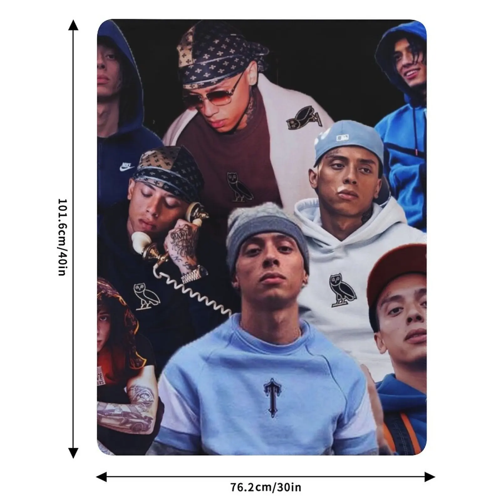 Central cee uk rapper collage poster design 2021 Throw Blanket Moving For Baby Luxury Picnic Blankets