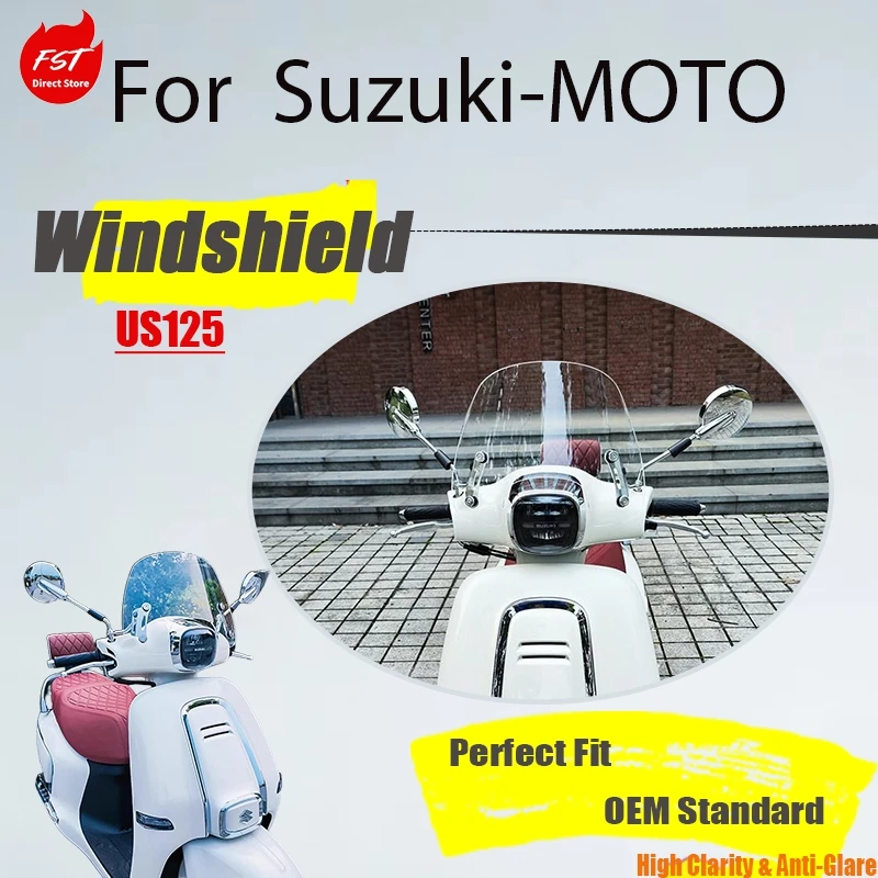 

Windscreen Retrofit Kit For Suzuki Us125, Rain Shield Front Windscreen For Foot-peg Style Motorcycles