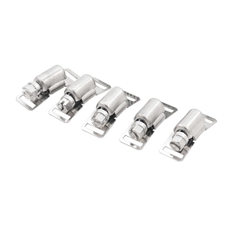 Reuse Clamps Hose Fasteners Stainless Steel Worm Clamp Fasteners 304 Clamps Head Buckle for Adjustable Pipe Hose Clamp-A51M
