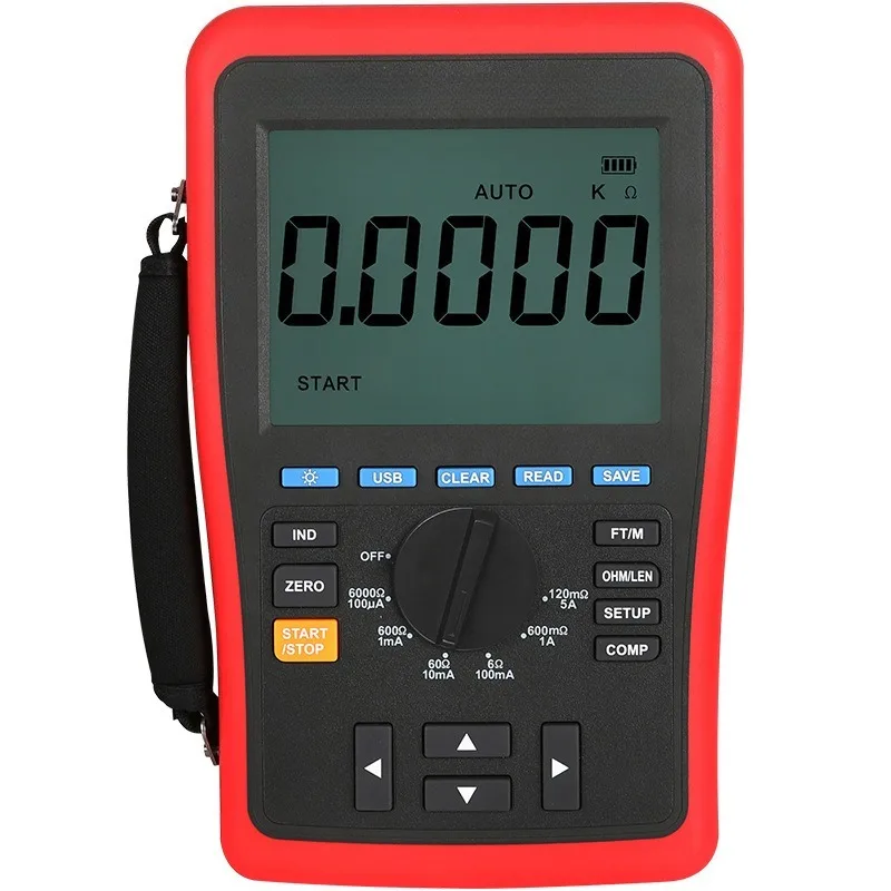 

High Precision Digital Milliohm Meter Micro Ohm Resistance Tester 4 Wire Kelvin Measurement Low Resistance Ohmmeter Portable