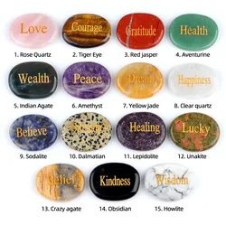 Natural Crystal Stone Ornaments Ellipse Inspirational Room Decor Healing Crystals Energy Feng Shui Jewelry Decoration 40-45mm