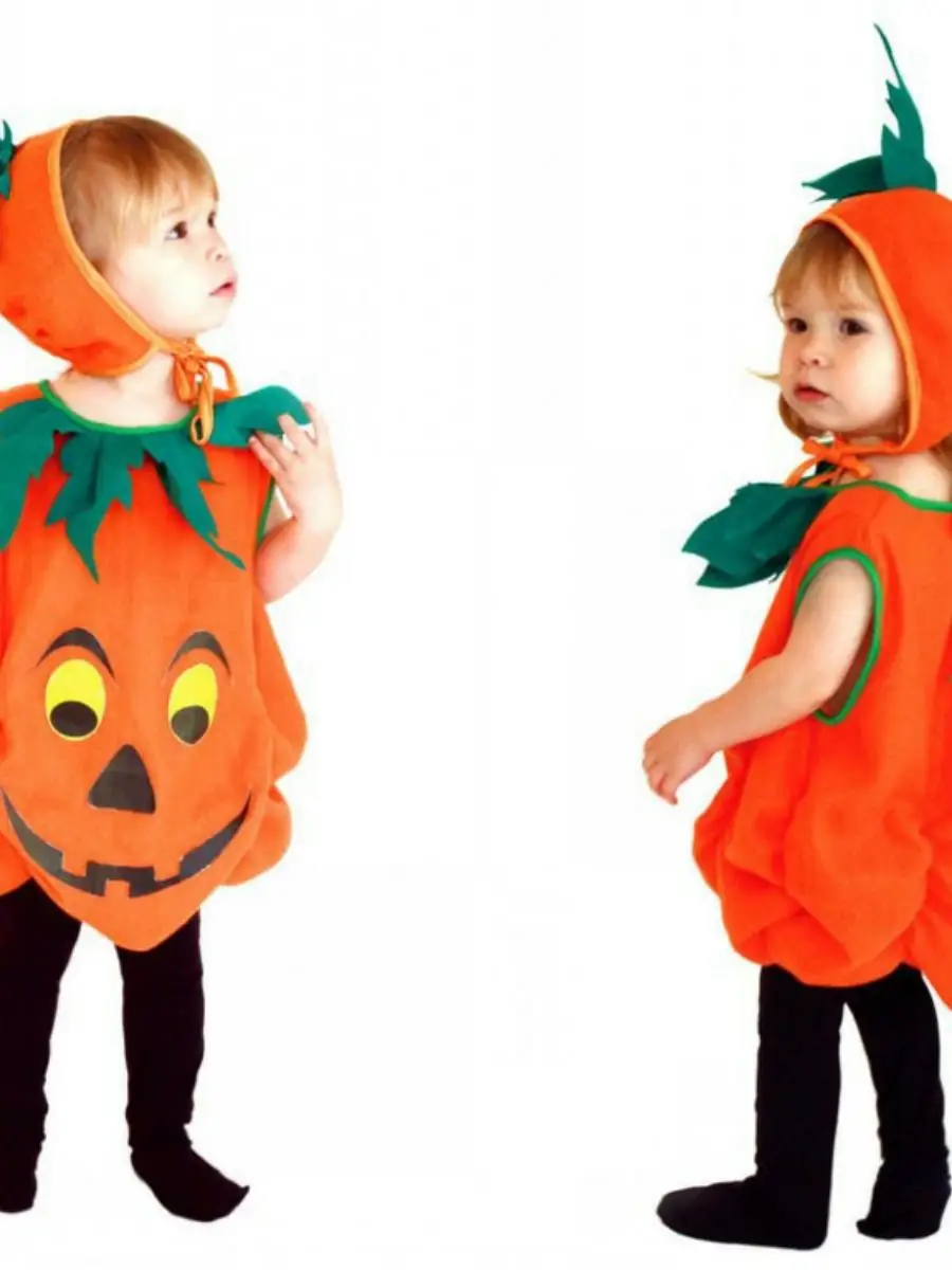 

Милый костюм тыквы для детей на Хэллоуин, одежда без косточек для маленьких мальчиков, очаровательный костюм для косплея, футболка из ацетата полиэфирного волокна