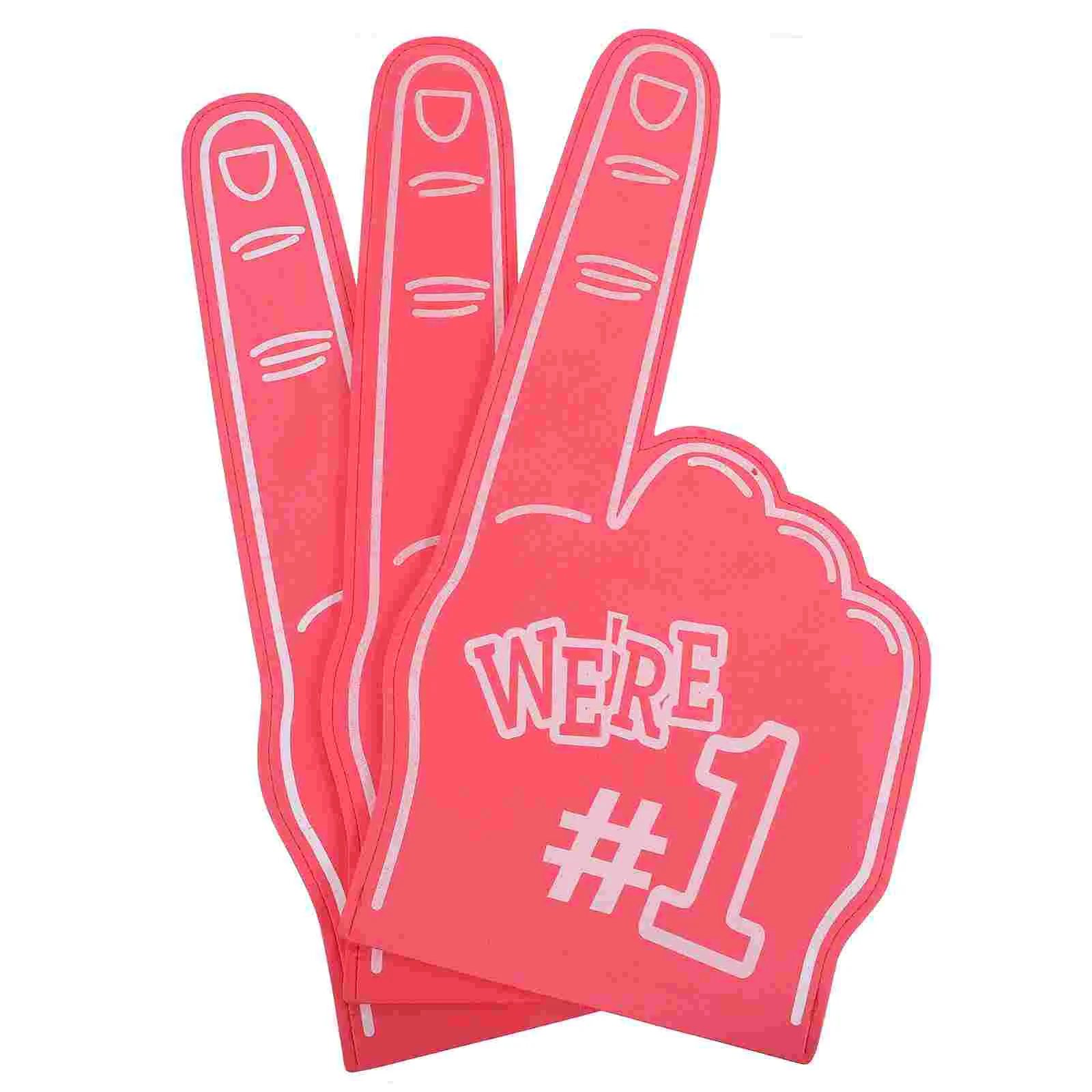 

Number 1 Foam Hand Finger Pom Poms Fingers Noise Makers Party Favors Bulk Child Sports Decoration