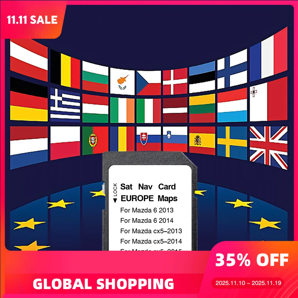 

Update for Mazda 6 CX-5 Vehicle 2025 Maps Europe UK Navigation SD GPS Card Accessories Update Software Data