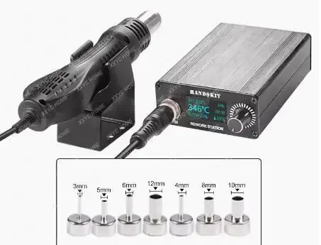 AC 100-240V 700W Intelligent LED Digital Display Hot Air Gun T12 100-550℃ Temperature Adjustable Portable BGA Maintenance Tool