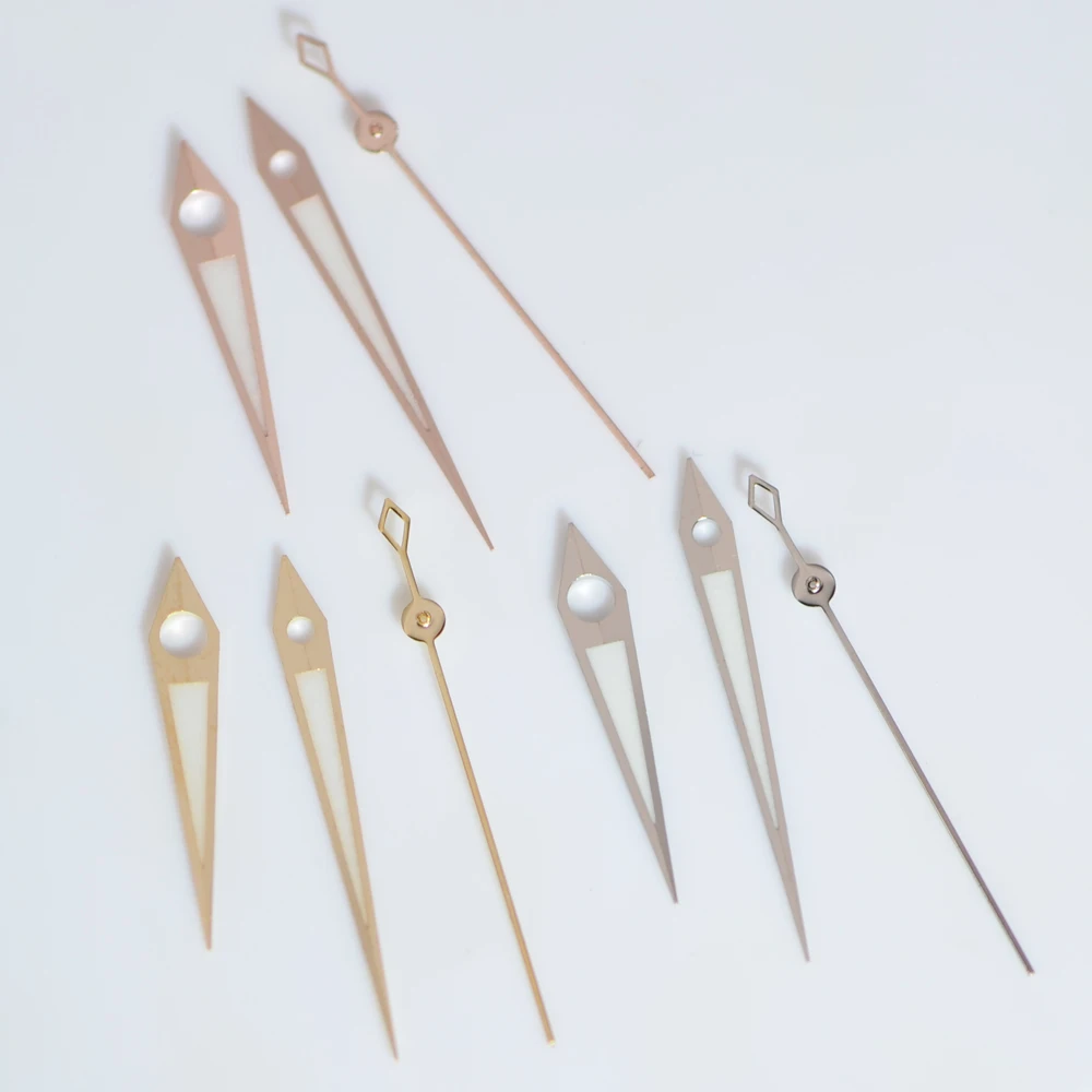 مصقول NH35 الأيدي 10*14*15 مللي متر Dauphine Aiguille ساعة كوكتيل اكسسوارات الإبر مؤشر ساعة 3C الأخضر الأزرق مضيئة