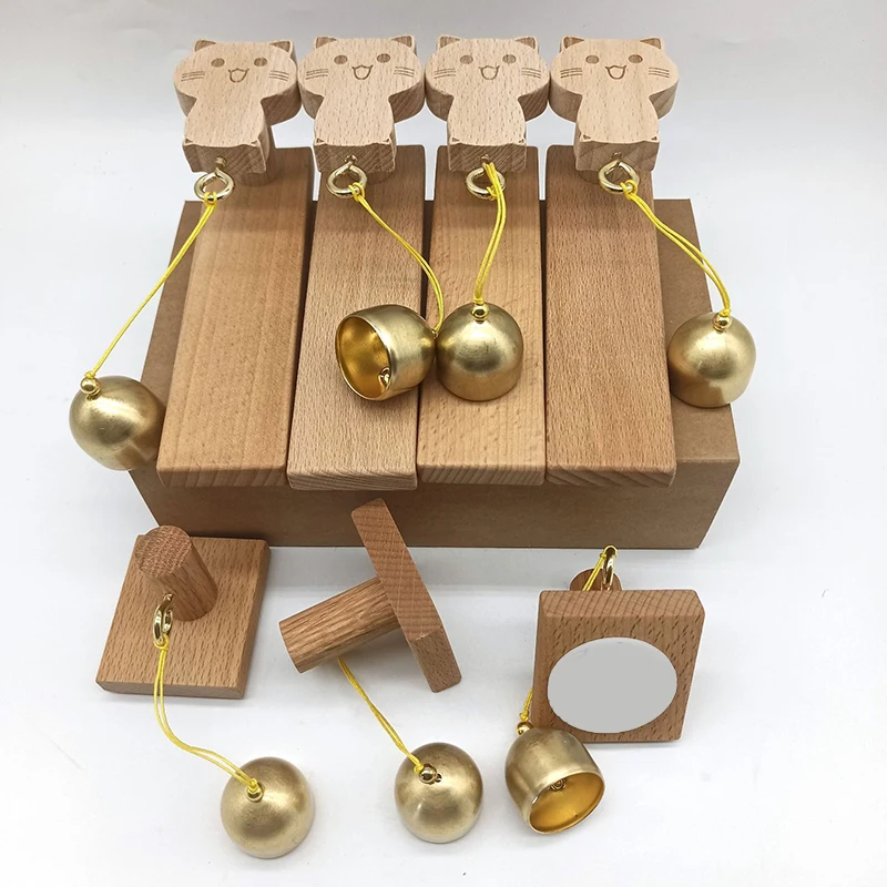 1Pc Wooden Door Bell - Delightful Sound Door Opening Wind Chime Shopkeeper Bell Hanging Decorative Garden Home Decor Gift