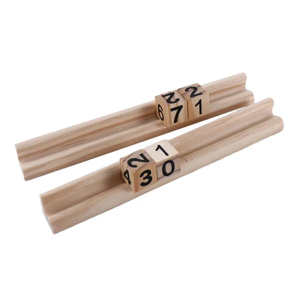 ชุดโดมิโนสำหรับผู้ใหญ่ 4 ชั้น ทำจากไม้ สำหรับเล่นไพ่นกกระจอก รถไฟเม็กซิกัน ที่วางโดมิโน ถาดวางโดมิโน