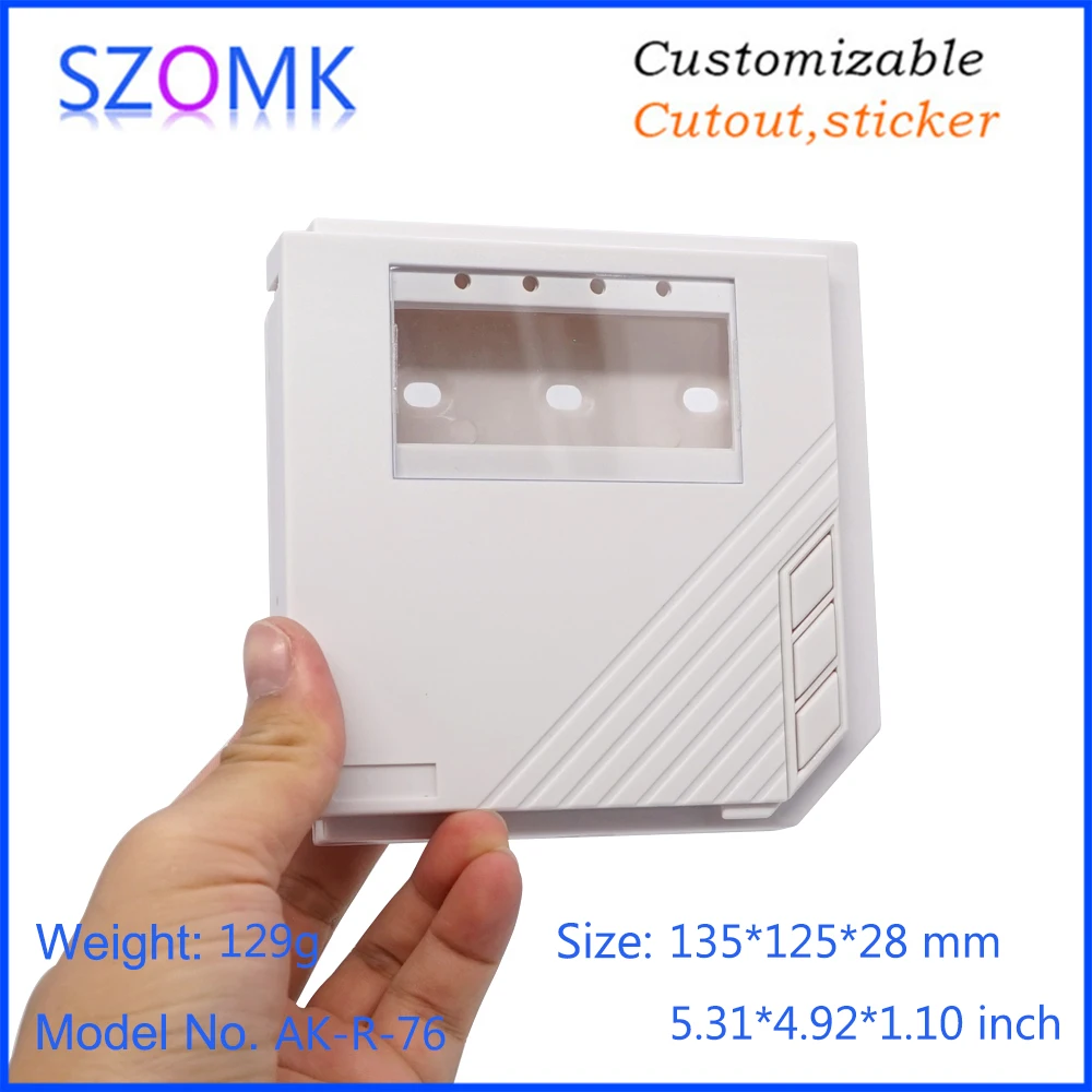 1Piece 135*125*28mm szomk plastic box for electronics project door access control housing keypad distribution enclosure casing