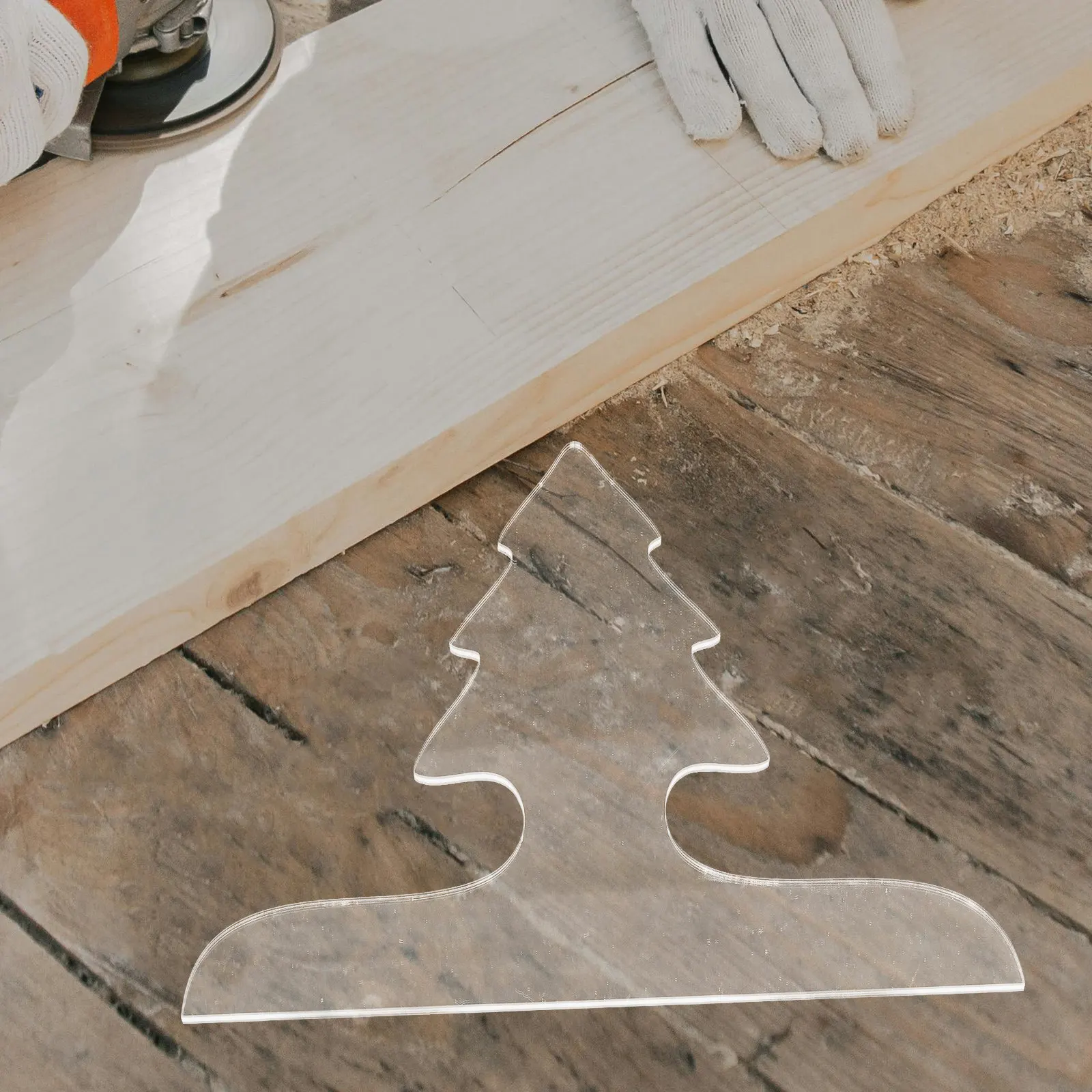 Clear Acrylic Tracing Template for Cutting Board Handles Christmas Design Kitchen Woodworking Tool Charcuterie Board Making