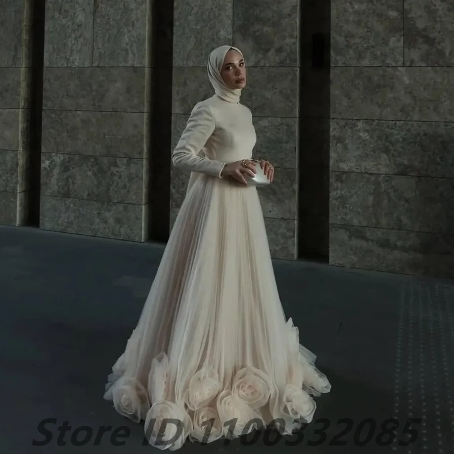 Eightale ชุดราตรีดอกไม้ใหญ่ Saudi คําพรหมชุดยาว 2025 ที่กําหนดเอง Robe de soiree