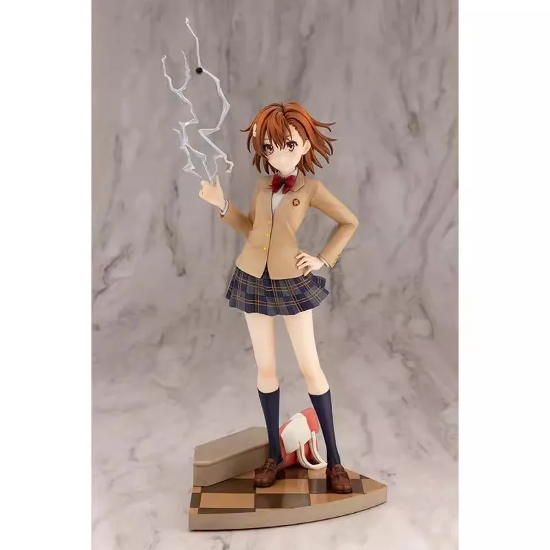 100% Original:Toaru Kagaku No Railgun Misaka Mikoto 15th anniversary PVC Action Figure Anime Figure collectible Toys Doll Gift