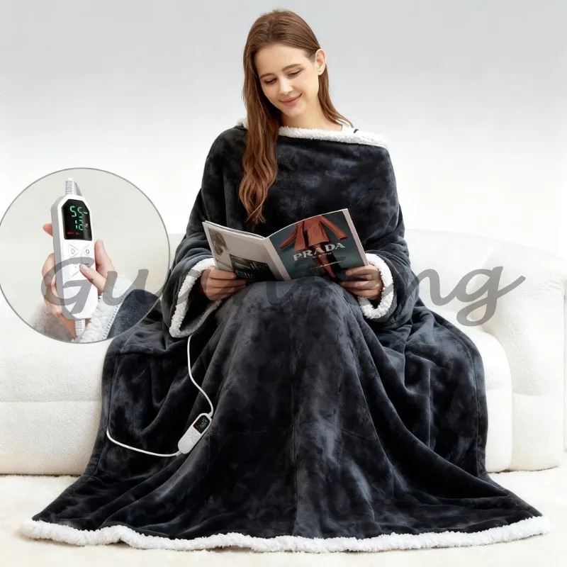 Intelligent Constant Temperature Wearable Electric Blanket, Winter Household Warm Blanket with Automatic Power-Off
