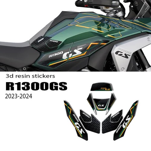 Imagen 1 del producto Kit de pegatinas de protección de resina epoxi 3D para motocicleta, alfombrilla de tanque, accesorios para BMW R 1300 GS 2023 2024