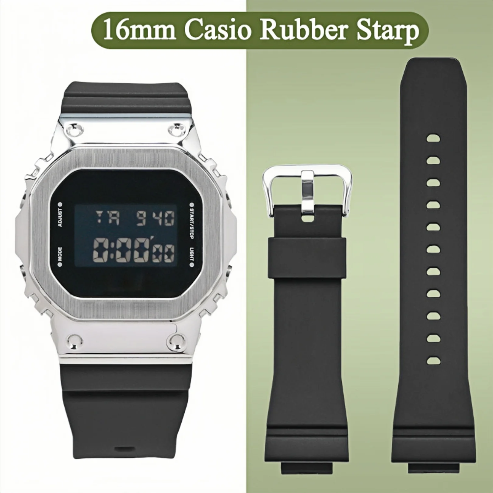 

Резиновые часы 16 мм для Casio g-shock GM-5600/GA2100/GM2100, быстросъемный спортивный браслет, аксессуары, браслет