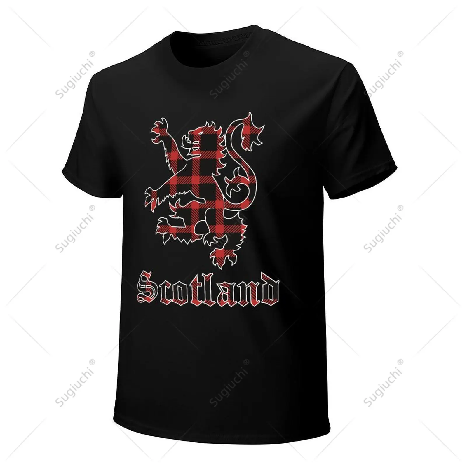 Camiseta Vintage a cuadros para hombre y mujer, Camisa de algodón 100%, de Escocia, León, orgullo escocés, prémium