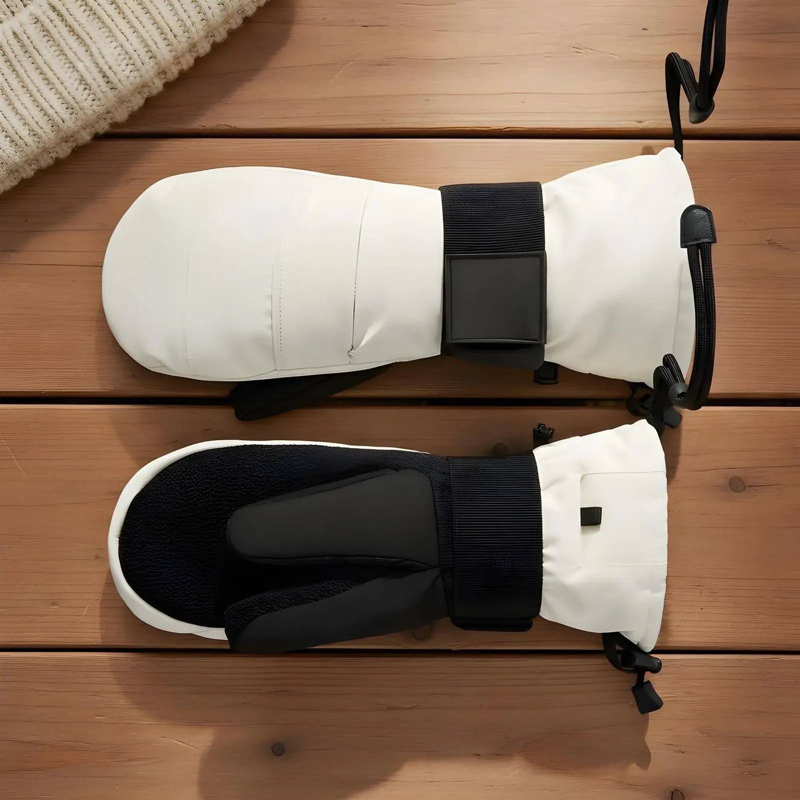 

Winter Motorcycle Gloves Touchscreen Thermal Mittens with Wrist Guard Fleece Lined Snow Gloves for Men Winter Motorcycle Ski