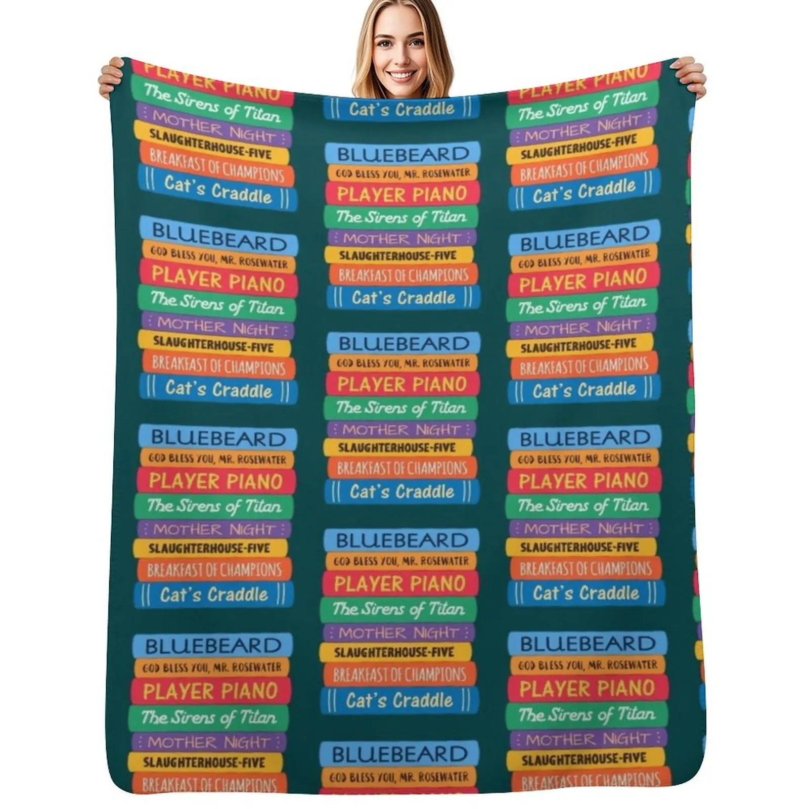 Kurt Vonnegut Books Throw Blanket Cozy Microfiber Throw Blanket for Home Bedroom