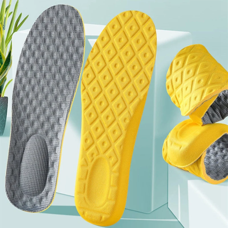 Sports Insoles For Feet Soft High Elasticity Inserts Shock-Absorbing Template Deodorant Insole Men Women Shoe Sole 1 Pair