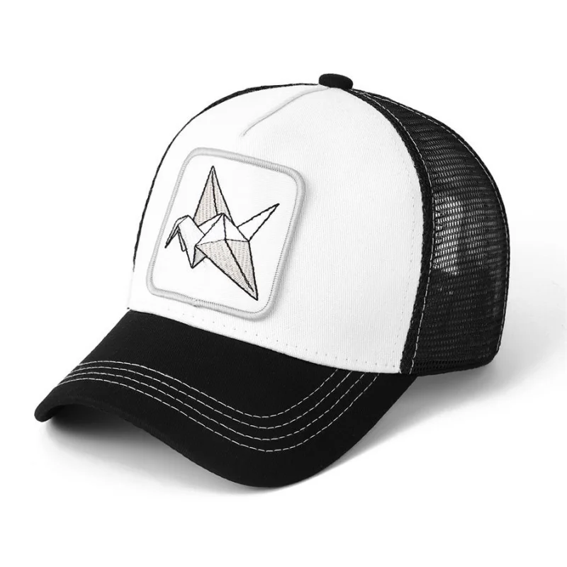 Patch Mesh Cap Men's Trucker Hat Color Block Baseball Cap Unisex Sun Protection Casual Sun Hat Manufacturer Wholesale