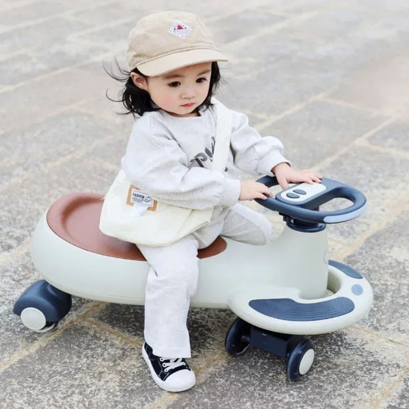 Children's Twister Car Baby Walkers Yo-yo Boy Baby Girl Toys 1-6 Years Old Silent Universal Wheel Anti-rollover Baby Swing Car