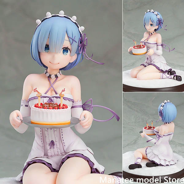 KADOKAWA Re:ZERO -Starting Life in Another World- Rem Birthday Cake Ver. 1/7  PVC Action Figure Anime Model Toys Doll Gift